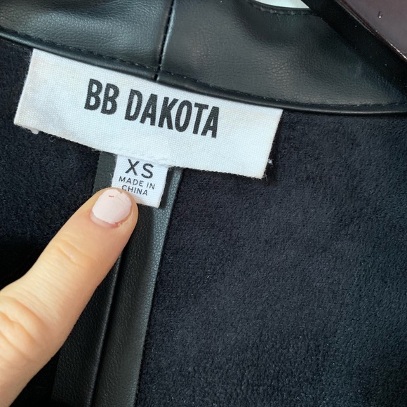 Faux Moto Leather Jacket XS BB Dakota - Picture 2 of 4
